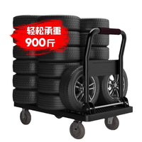 Foldable Platform Cart with Wheels for Warehouse and Shopping, Portable Hand Truck