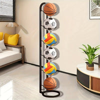 Multi-Layer Ball Storage Rack for Basketballs and Other Sports Equipment