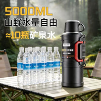 Large Capacity Insulated Water Bottle for Outdoor Sports & Camping - Portable Ice Bucket Design