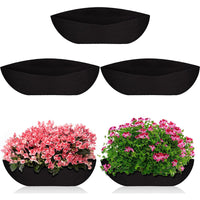 Felt Trough Planter Bags Non-Woven Hanging Grow Bags for Garden Porch Balcony