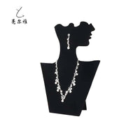 Foldable Velvet Jewelry Display Stand for Necklaces and Earrings, Black