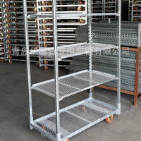 Detachable Rolling Flower Display Cart with High Light Transmittance