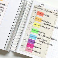 Writable Color Index Tabs Sticky Notes for Books and Planners, Fluorescent Page Markers