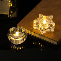 LED Crystal Transparent Candle Light for Romantic Occasions and Holiday Decor