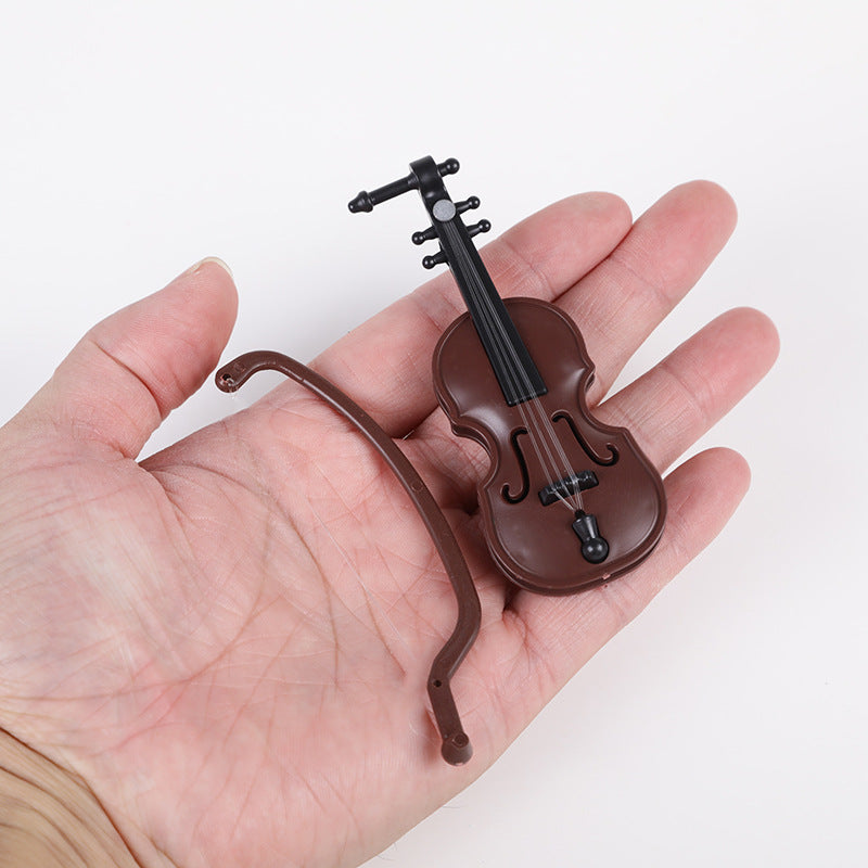 Miniature Violin Model Ornament for Photography Props and Decoration