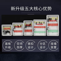 Aluminum Alloy Wall-Mounted Key Cabinet with Transparent Door for Key Management