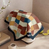 Colorful Patchwork Dust Cover for Coffee Machine Microwave Refrigerator