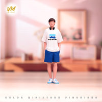 VM 1/24 1/18 Fashion Headphone Youth Miniature Scene Model with Hand-Painted Figure
