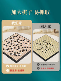 Magnetic Go and Gobang Chess Set for Beginners with Portable Board and Storage