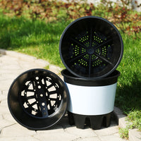 25L Thickened Blueberry Pot Resin Plastic Side Drain Hole Root Control Pot Green Plant Flower Large Caliber Breathable Round Flower Pot