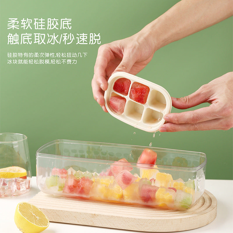 Ice Cube Tray with Lid Quick Freeze Ice Maker Set for Home Use Creative Ice Grid