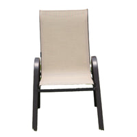 Outdoor Teslin Fabric Patio Dining Set with Round Table