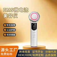 EMS Microcurrent Facial Massager with LED Light Therapy for Skin Rejuvenation and Cleansing