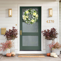Spring Summer Peony and Eucalyptus Wreath for Front Door Home Decor