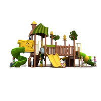 Outdoor Wooden Playground Set with Slide and Climbing Frame for Kids