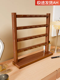 Solid Wood Jewelry Organizer Stand for Bracelets Necklaces Hair Ties