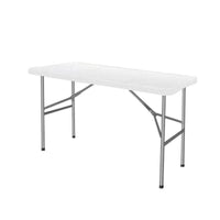 Portable Folding Table for Outdoor and Indoor Use, Rectangular Plastic Blow-Molded Design