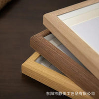 Hollow 3D Specimen Display Photo Frame, Wooden, for 5-8 inch and A4 Photos