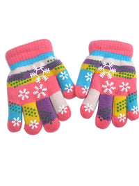 Toddler Kids Figure Skating Gloves Protective Gear for Boys and Girls, Thickened Warm Non-slip Anti-freeze for Autumn and Winter