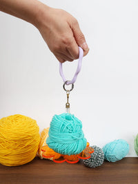 Portable Wooden Yarn Holder for Knitting and Crocheting, Wrist-Worn Yarn Ball Dispenser for DIY Crafts
