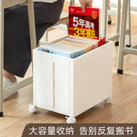 Large Capacity Foldable Storage Box with Wheels for Books and Office Organization