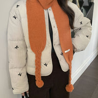 Korean Style Candy Color Soft Knitted Scarf for Women, Warm Winter Neck Warmer