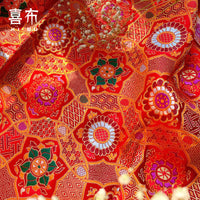Japanese Style Tortoise Shell Brocade Fabric for DIY Crafts and Apparel