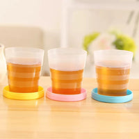 Portable Collapsible Silicone Travel Cup - Foldable, High-Temperature Resistant, Retractable Drinking Mug for Outdoor & Home Use