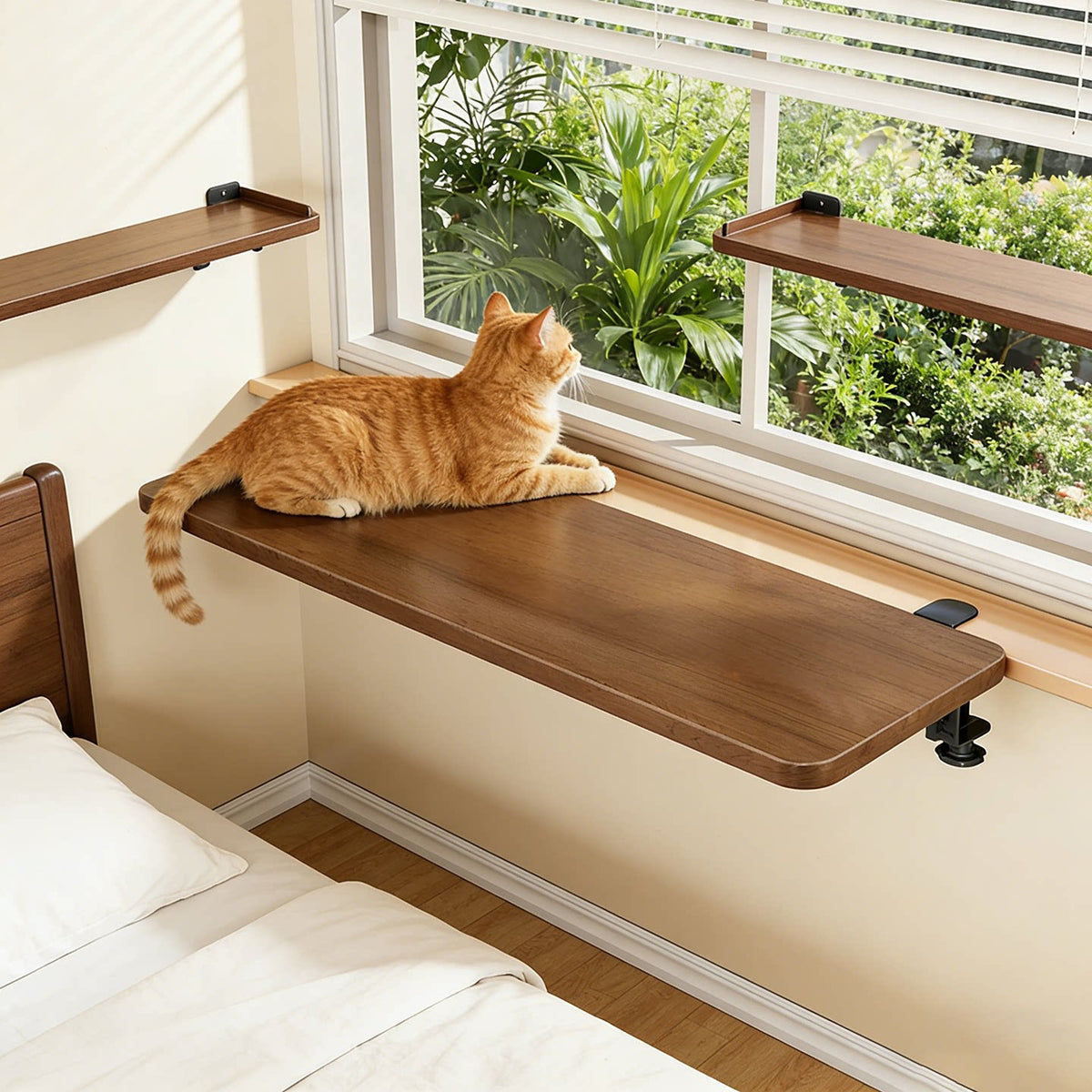 Foldable Window Cat Hammock Bed, Hanging Cat Nest for Sill Sunbathing