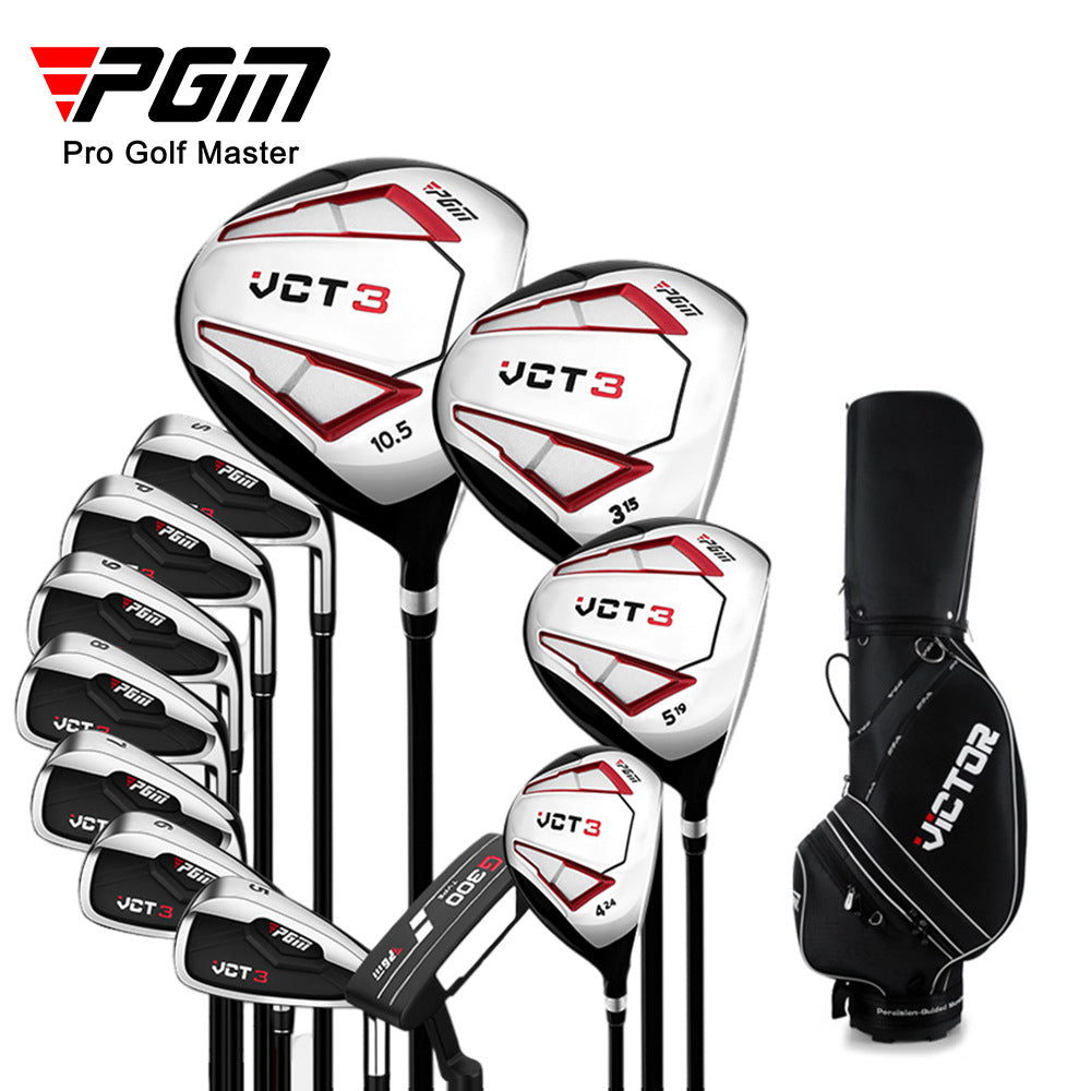 PGM VCT3 Men's 12-Piece Golf Club Set with Bag for Beginners
