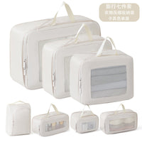 Compressible Travel Packing Cubes for Clothes, Large Capacity Waterproof Luggage Organizers