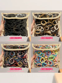 Women's Elastic Hair Ties, High-Elasticity Durable Hair Bands, Gentle on Hair, Coffee Color