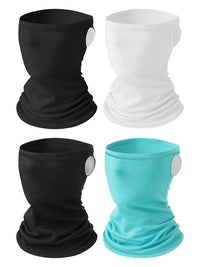 Ice Silk Cycling Face Mask with Ear Loops - Breathable Sun Protection Neck Gaiter for Outdoor Sports