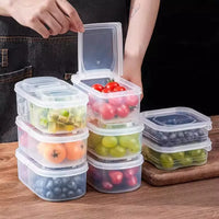 Portable Transparent Divided Food Storage Container for Kids and Office Workers, Lunch Box Bento Box for Refrigerator