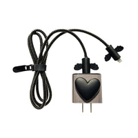Heart Angel Wings Charger and Cable Protector Set for Apple 18/20W Chargers