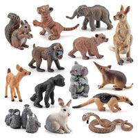 Miniature Wildlife Animal Figurines for Display and Play