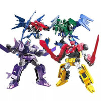 Quantum Squad Dinosaur Armor Heroes Transforming Robot Action Figure Toy Set for Boys