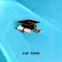 Graduation Season Doctor Hat Metal Brooch Pin Badge 2025 Bachelor Creative Cap Alloy Commemorative Decoration