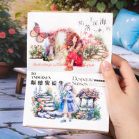 Garden Landscape PET Die-Cut Washi Tape for Scrapbooking and Decoration