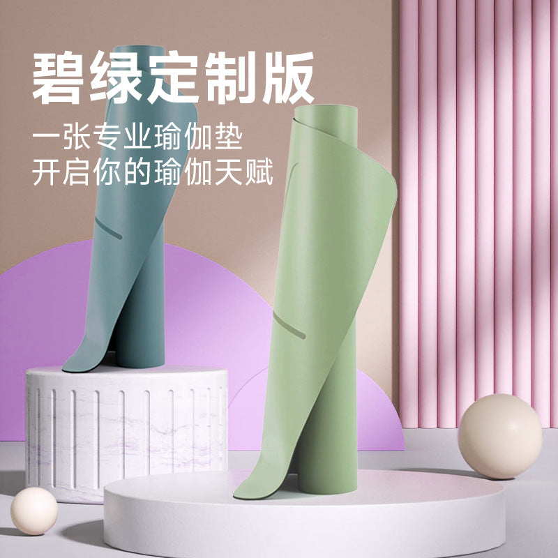 Natural Rubber Non-Slip PU Yoga Mat with Alignment Lines for Fitness and Yoga Studios