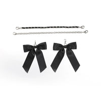 Wego Heart Cotton Bag Charm with Chain and Ribbon Accessories