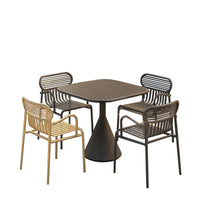 Outdoor Cafe Bistro Table and Chair Set for Patio Garden Balcony