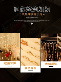 Large Capacity Jewelry Organizer Box for Earrings Necklaces Bracelets Rings, Desktop Vanity Display Storage Case