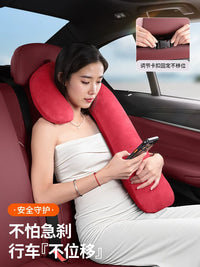 Car Seat Neck Pillow for Front and Rear Seats - Thickened Headrest for Long Trips