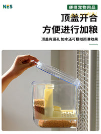 No-Mess External Bird Feeder with Seed Hull Separation and Bathing Function for Parrots and Small Birds