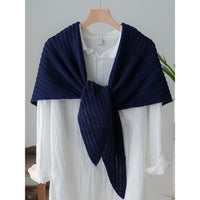 Women's Knitted Triangle Shawl Scarf, Oversized Winter Warm Wrap