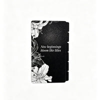 A6 Lily Glitter 6-Tab Planner Dividers Set for Loose Leaf Notebooks