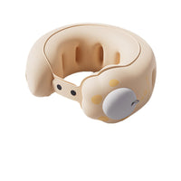 Inflatable U-Shaped Travel Pillow with Press-Type Inflation, Portable and Adjustable Neck Support for Office and Travel
