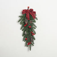 Christmas PE Rattan Wreath and Hanging Tree Decorations for Doors and Shopfronts