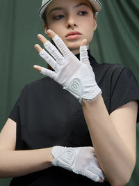MG Women's Golf Gloves Fingerless Sun Protection Non-Slip Breathable for Summer Outdoor Sports